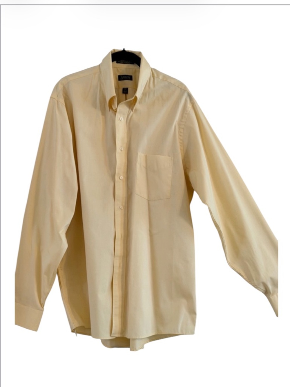 Arrow Men's Long-Sleeve Button-Up Shirt - Pale Yellow Size L